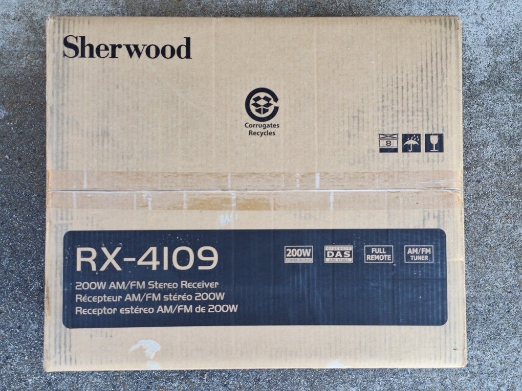 Sherwood RX-4109 AM/FM Stereo Receiver, New In Box