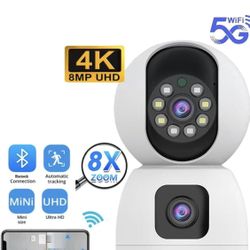 WiFi Camera Smart PTZ 4K HD Dual Screen Auto Tracking Indoor Security Video Surveillance Cameras