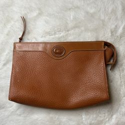 Vtg Dooney & Bourke All Weather Leather Mini Clutch Bag