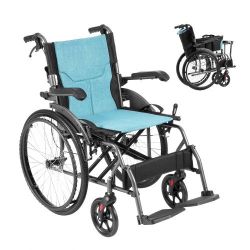 $120 VEVOR Wheelchair – Lightweight Aluminum, 18” Seat, 250 LBS Capacity