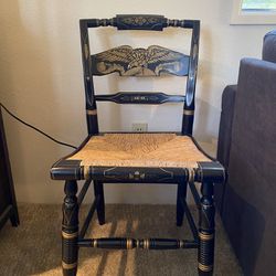 Ethan Allen Hitchcock Chair Eagle Back Signed Stencil