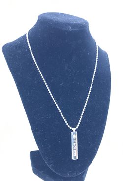 Tiffany & Co 1837 Bead chain & Bar charm .925 Estate Jewelry