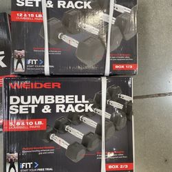 Dumbbells Weights and Rack