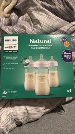 Philips Avent Natural Glass Baby Bottles 3-Pack