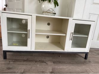 White shelve sturdy cabinet/ tv stand