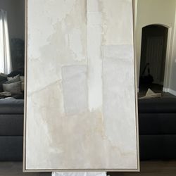 “IMMENSELY NEUTRAL” 7x4 Feet- Custom Size & Color Hand Painted Textured Art