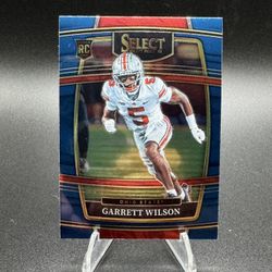 2022 Panini Select Draft Picks - Concourse Garrett Wilson #4 Blue (RC) Jets