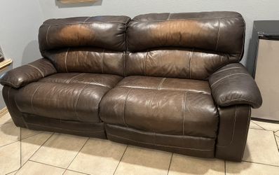 Sofa (leather and reclining)