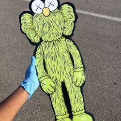 Green Kaws Hypebeast Resin Wall Art 