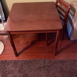 Kids Wooden Table W/ Chair