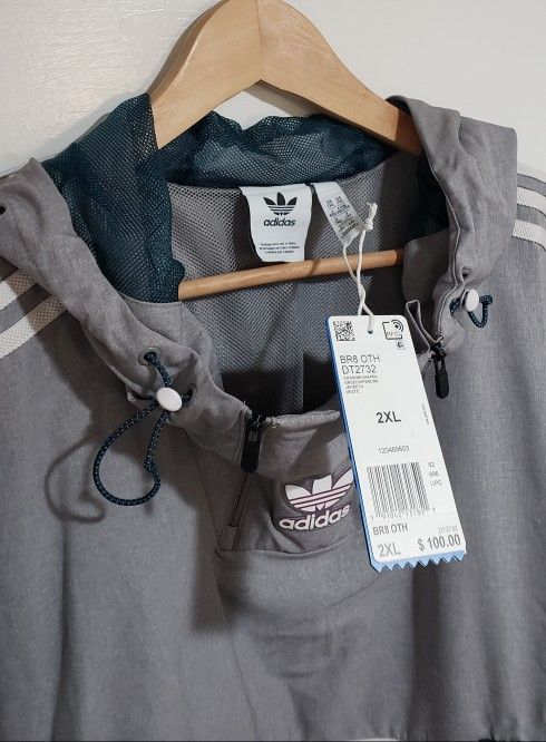 Adidas Originals BR8 Over The Head Anorak Windbreaker Jacket 