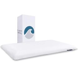 Gel Memory Foam Pillow King Size Thin Flat Pillow for Stomach Back Sleepers Cooling