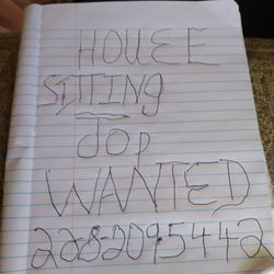 House Sitting Jop Needed