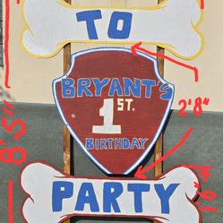 Paw Patrol birthday entrance sign