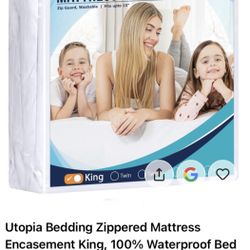 Zippered Mattress Encasement King Size Waterproof  Mattress Protector