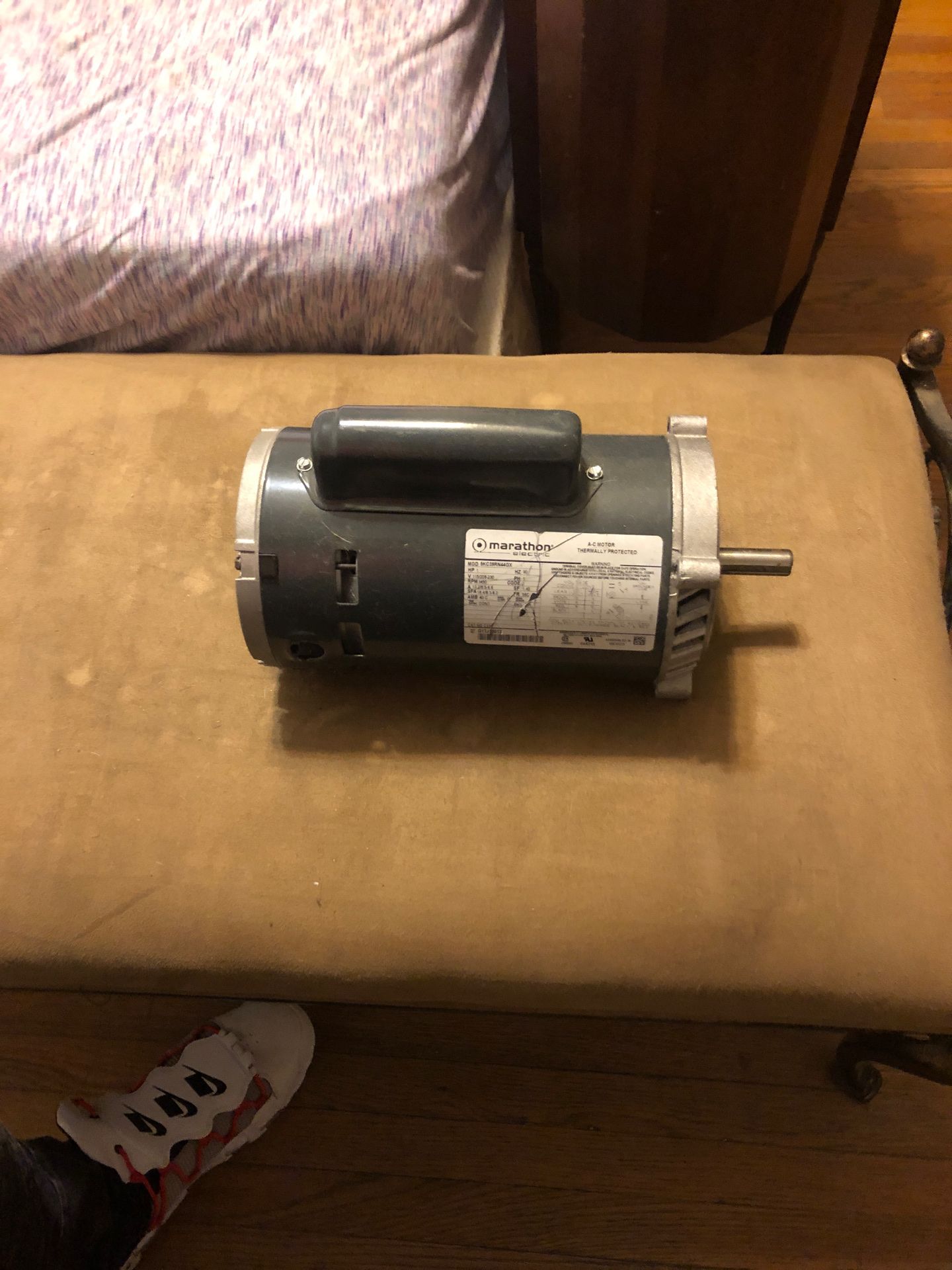 Marathon electric motor 1 hp /1Ph/3450Rpm