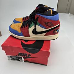 Jordan 1 Mid Fearless Blue The Great Size 9