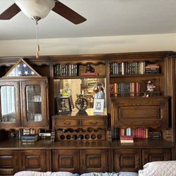China Cabinet & Wall Unit (5 Sections) $200.00