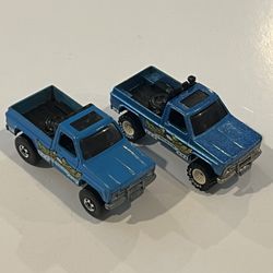 Vintage 1980’s Hot Wheels Speedway Specials & Real Riders Bywayman Trucks Loose