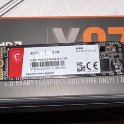 Gen 4 MSI M470 1TB M.2 NVME  - 3D NAND + Code Correction 