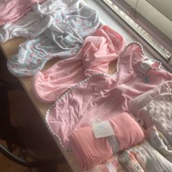 Baby Girl Swaddle Bundle