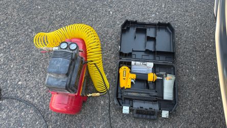 Dewalt nail gun w air compressor