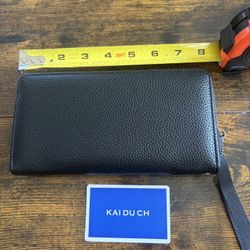 Black Faux Leather Wallet Brand New 