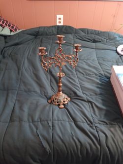 Antique Brass Candle Holder
