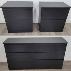 DRESSER AND TWO NIGHSTANDS 