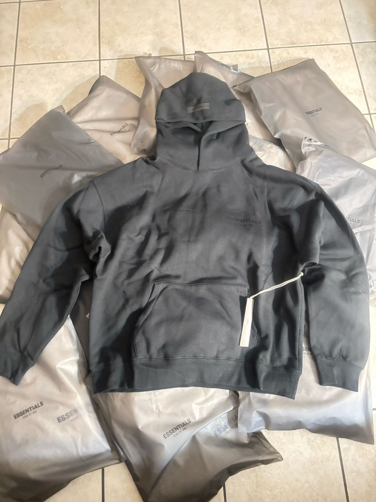 black limo essentials hoodie