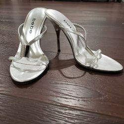 Bebe silver heels size 6.5 