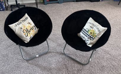 TWO black CHAIRS