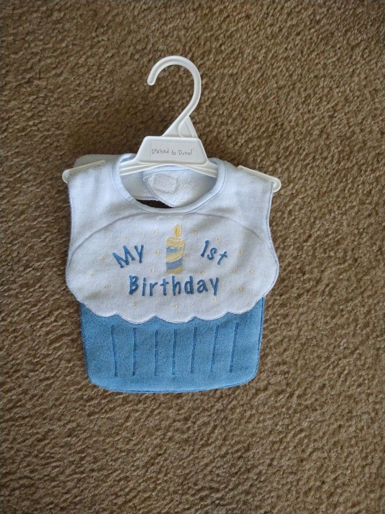 New, My 1st Birthday Bib