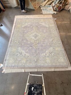 Handmade Turkish Oushak Wool Rug – 8.2’ x 9.3’ –