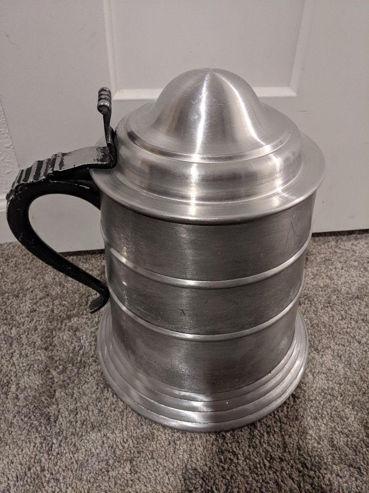 Vintage Pewter Ice Bucket Beer Stein