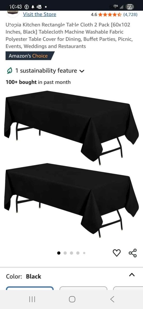 Black Formal Tablecloths 