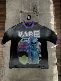 VARE ALL DAY Blue Alien Shirt