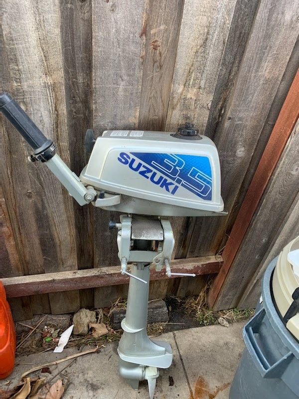 SUZUKI 3.5 3.5hp outboard motor engine marine boat dinghy tender skiff dingy sailboat fishing out board 3.5hp dt3.5 islands harbor emergency