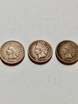 Vintage Coins. Very old civil war era coins.  Good shape.