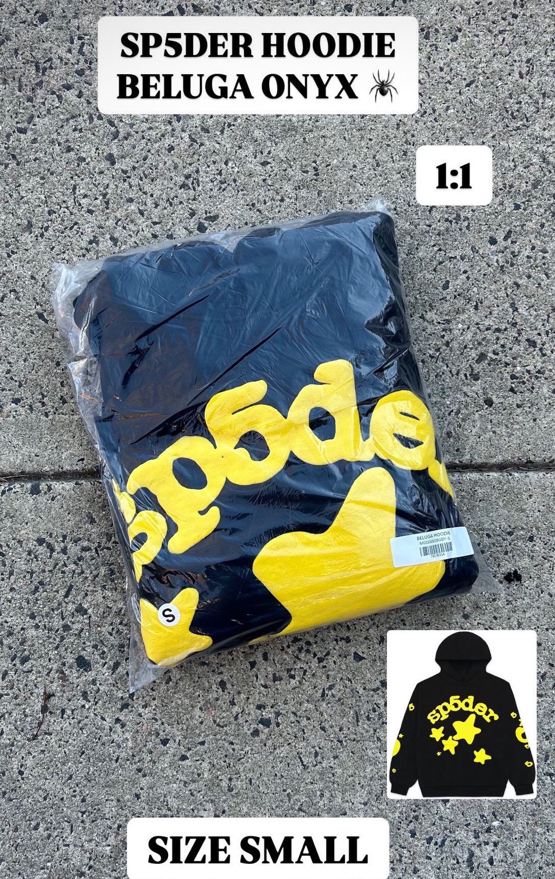 Sp5der Beluga Hoodie OnyxYellow