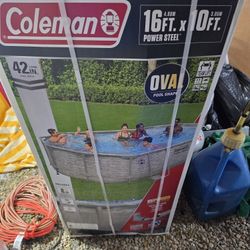 Coleman Pool Power Steel 16ftx10ftx42in deep