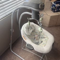 Graco Simple Sway 2-in-1 Infant Baby Swing, Emersyn