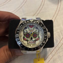Invicta Aviator Dia De Los Muertos Men's Watch w/ Mother of Pearl Dial - 50mm, White