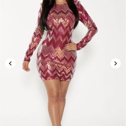 Sequin Mini Dress - Size XL