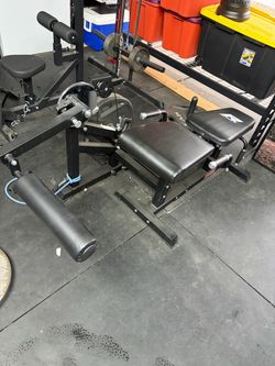 Leg Curl / Leg Extension Weight Bench/ Free Weights and Squat Rack