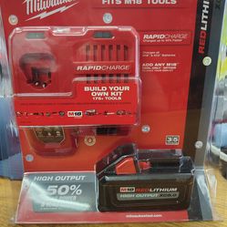 Milwaukee rapid charger with 8.0ah high output  battery