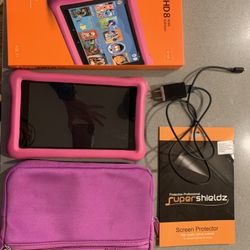 kids Amazon Fire Tablet with accessories 