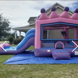 Bounce house with slide 