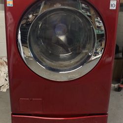LG True Steam Front Load Washing Machine With Pedestal- Works Great (60 Day Warranty)