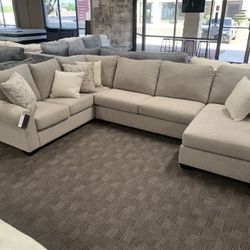 Tan Beige Sectional Couch